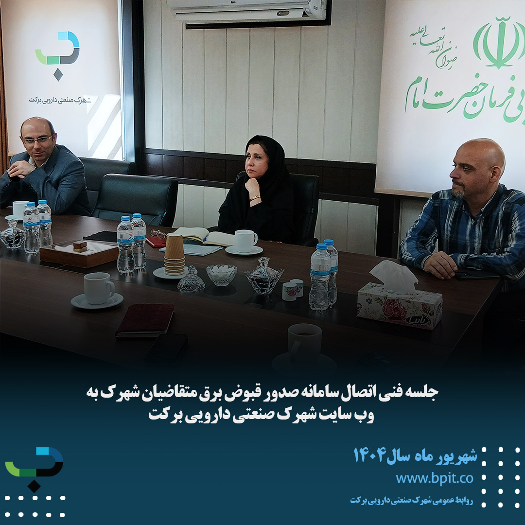 جلسه فنی اتصال سامانه صدور قبوض برق به وب سایت شهرک